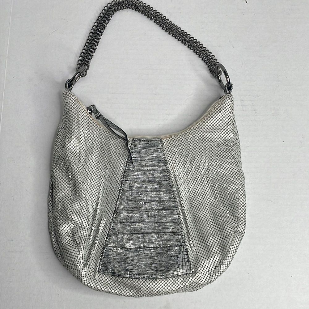 Whiting & Davis Silver Shoulder Bag